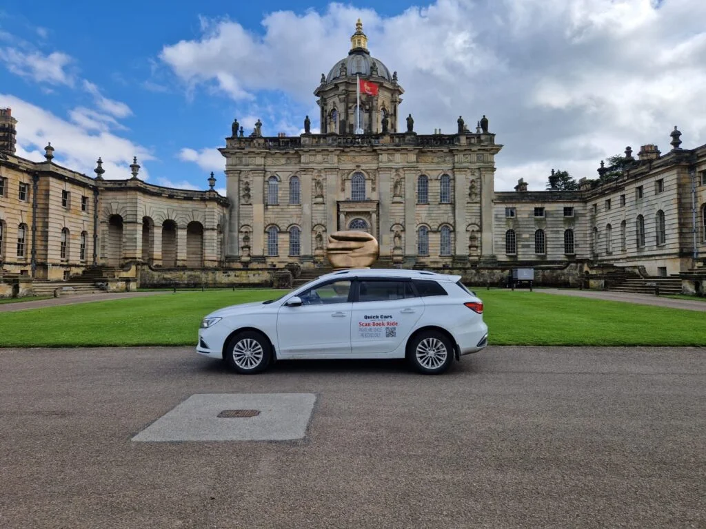 York Taxi picking up passenger at Castle Howard, York